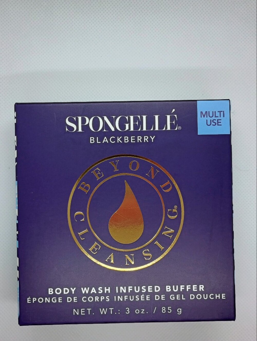 Spongelle Blackberry Body Wash Infused Buffer - Purple with Gold